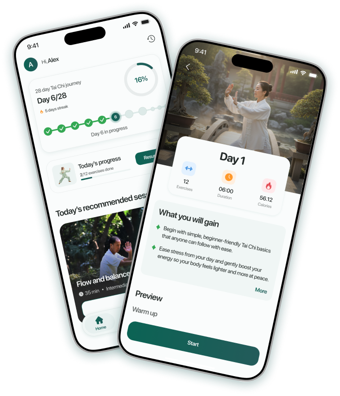 Tai Chi app preview